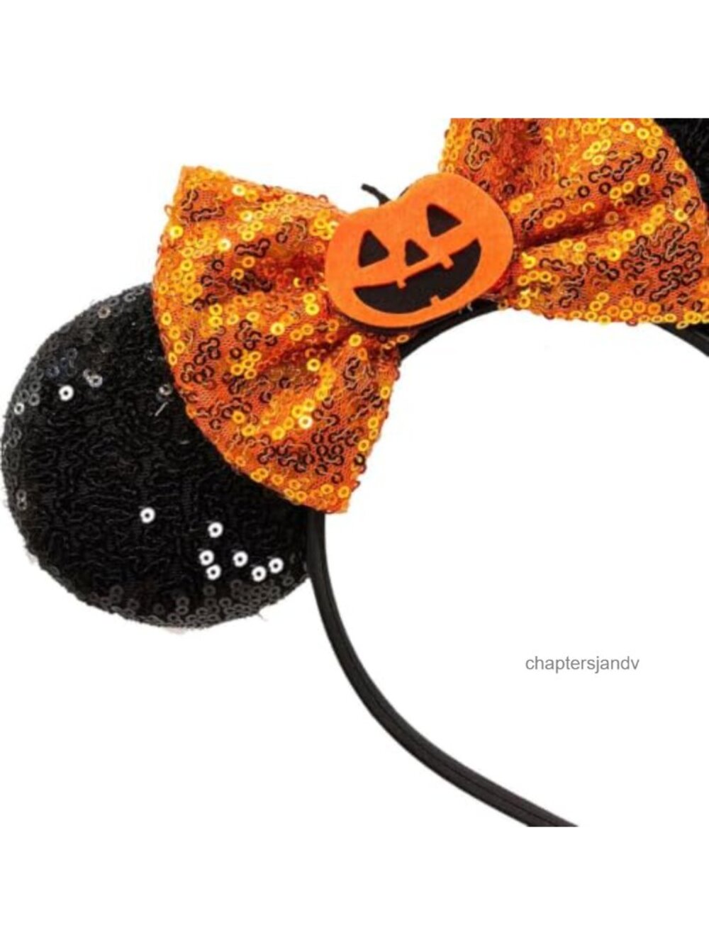 Mouse Ears Headband Halloween Pumpkin Bow Costume Hair Accessory